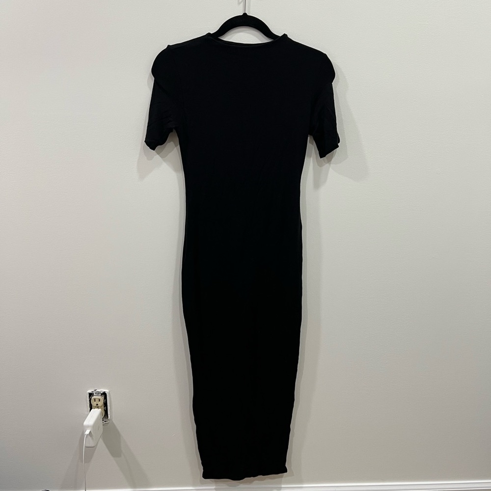 COPY - HIGH NECK BLACK BODYCON MAXI DRESS